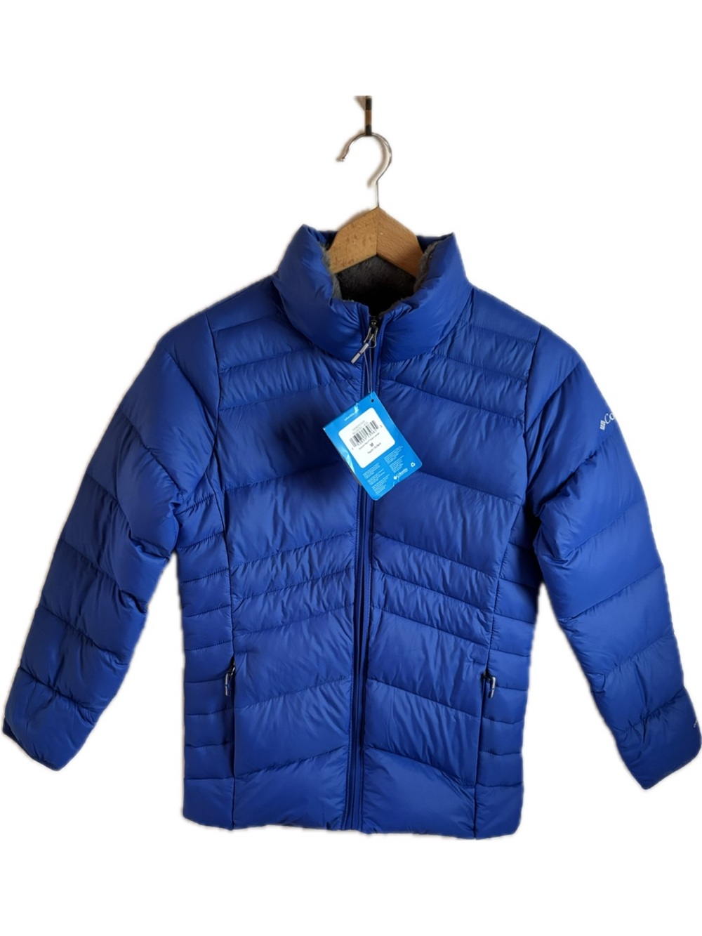 NWT Columbia Youth Blue Quilted Down Jacket